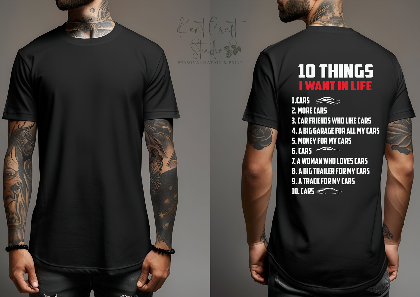 10 things I want in life, Car fanatic t-shirt, Gift for him, Loves cars t-shirt, Racing gift