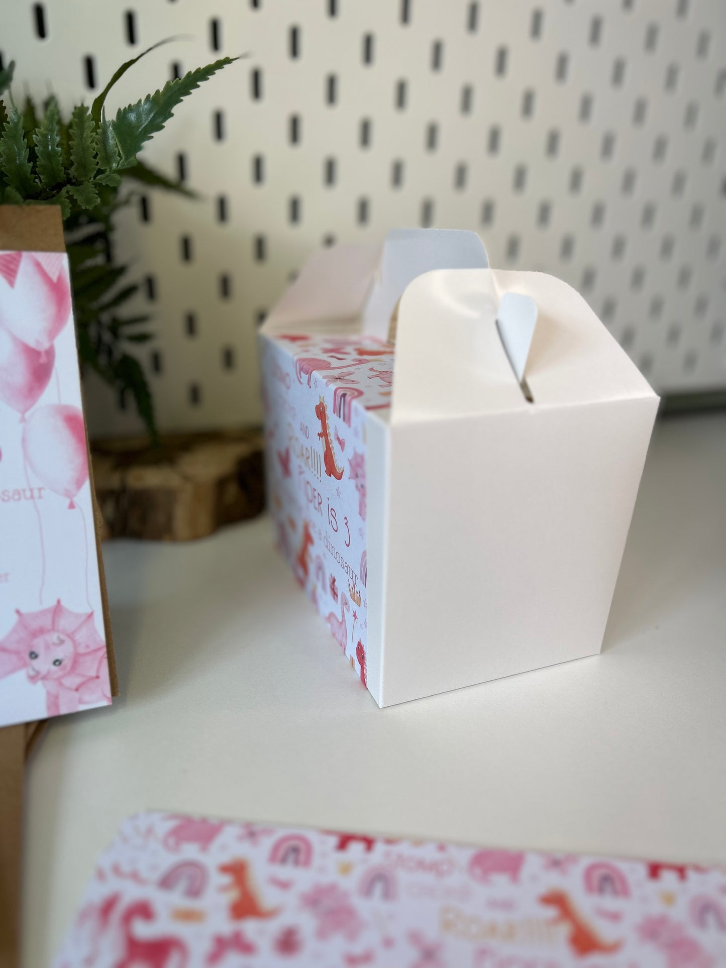 Stomp, Comp & ROAR Girls Pink Dinosaur Party Boxes - Birthday Party