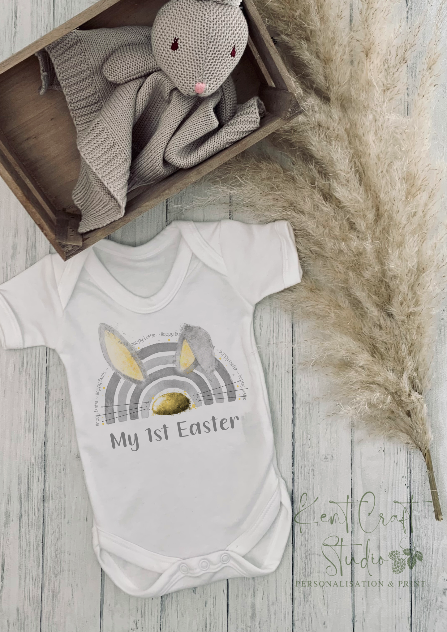 First Easter baby vest, Personalised Easter romper, Baby grow, First Easter gift