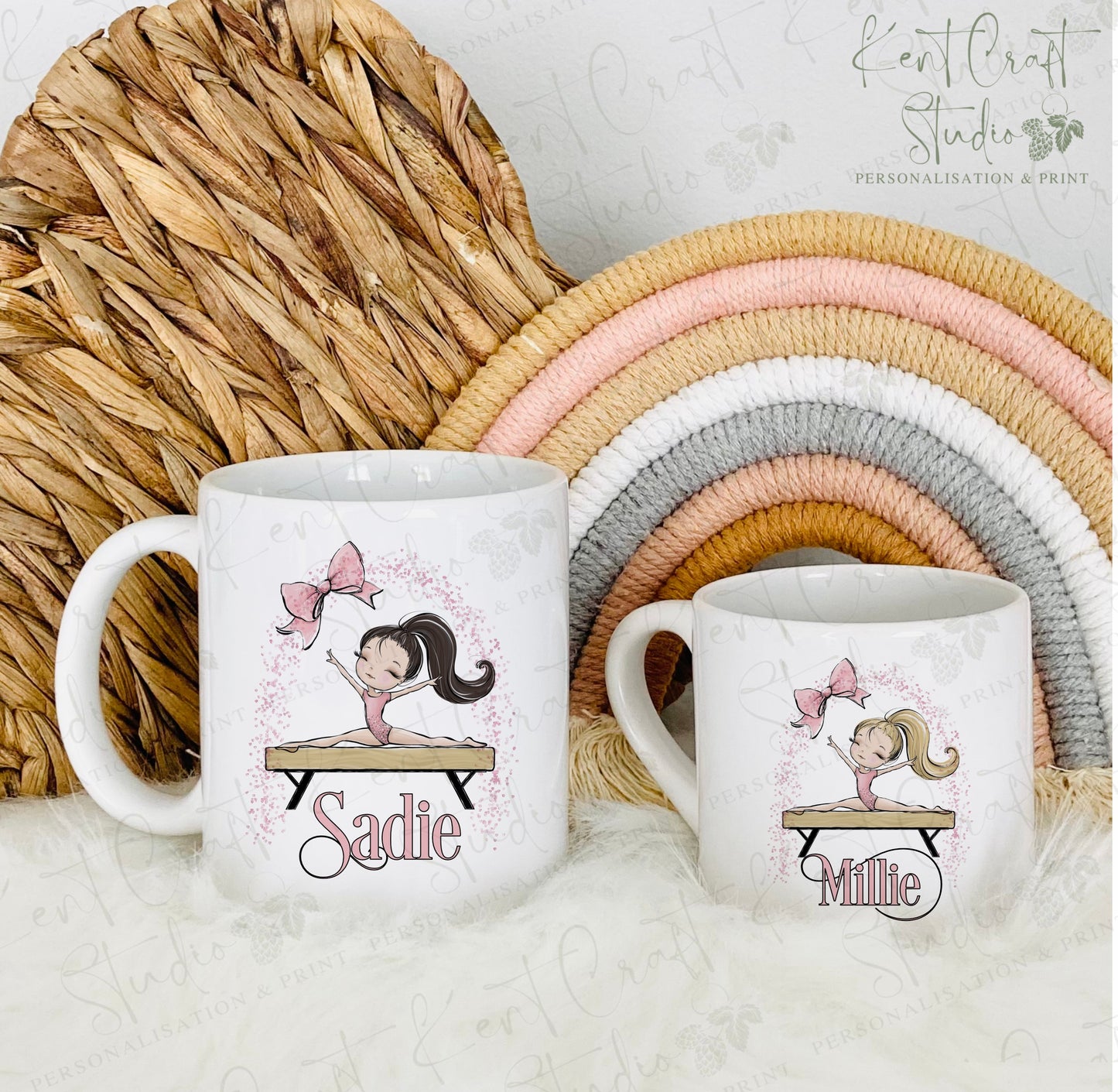 Personalised Gymnastic Polymer Plastic mug - 2 sizes