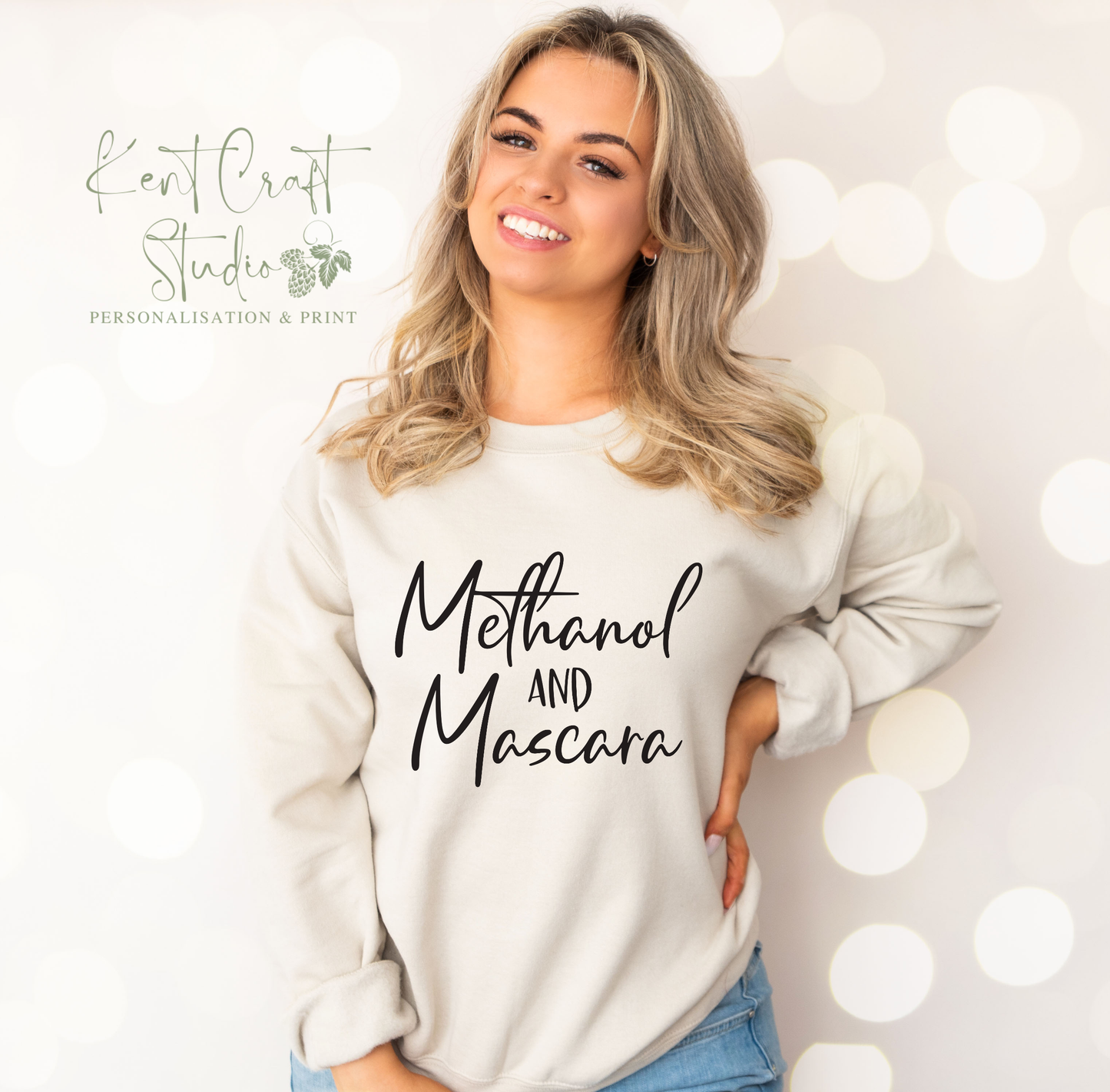 Humour drag racing sweatshirt, Methanol and mascara, Race girl gift, Gift for her