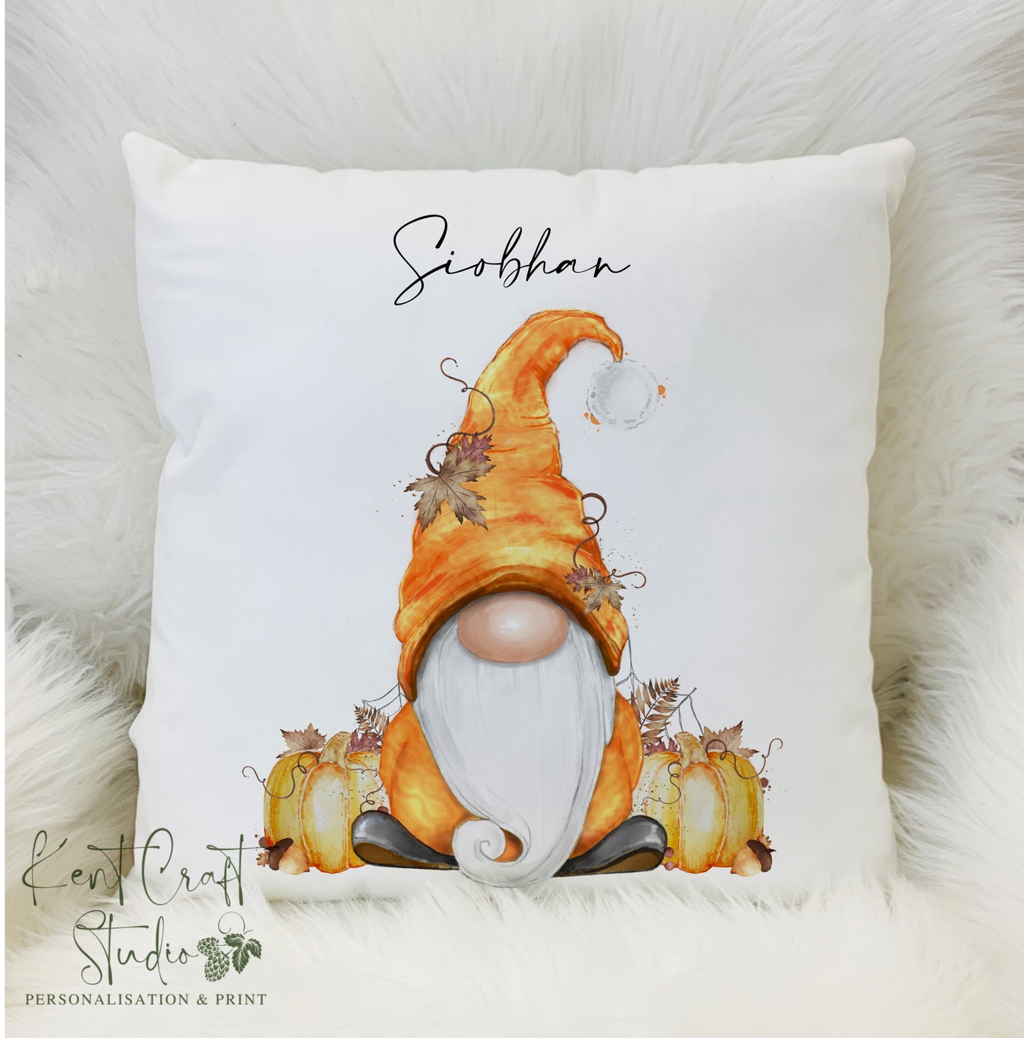 Personalised Autumn Gonk Cushion - Fall Decor - Pumpkin Gnome - Autumnal