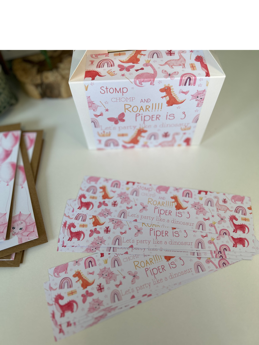 Pink Dinosaur Water Bottle Wrappers, Dinosaur Birthday Party, Bottle Labels