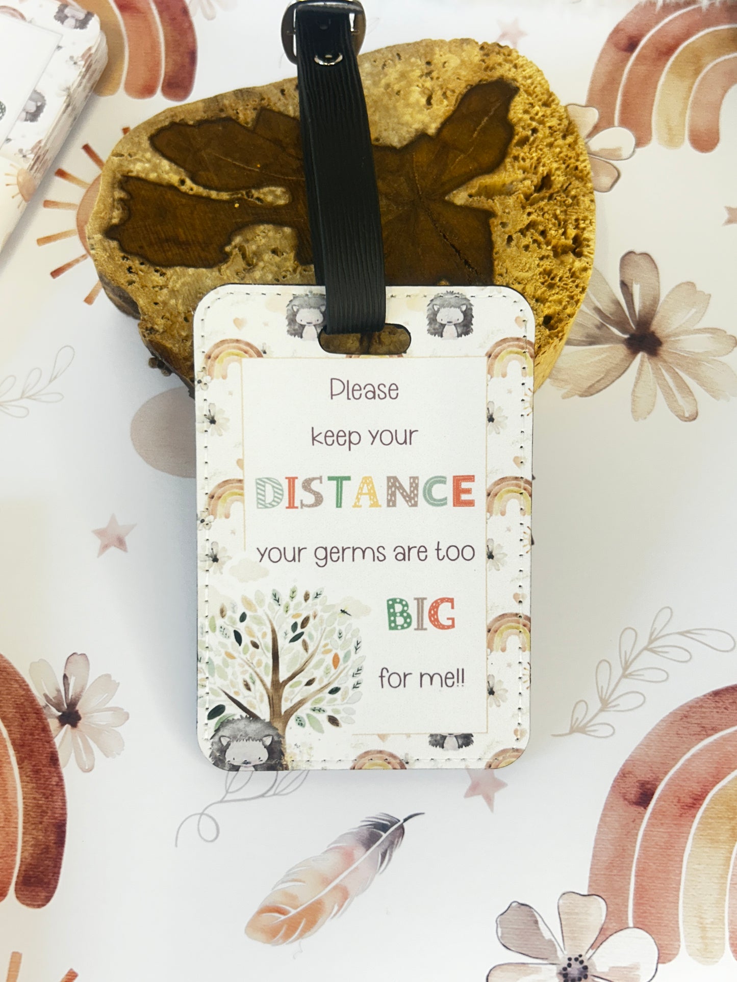 Hedgehog germ tag, Pram tag, Please don’t touch sign, Baby gift, New baby, Preemie gift