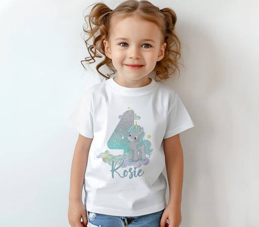 Personalised Birthday T-shirt, Unicorn, When I Wake Up Tee, Any Name