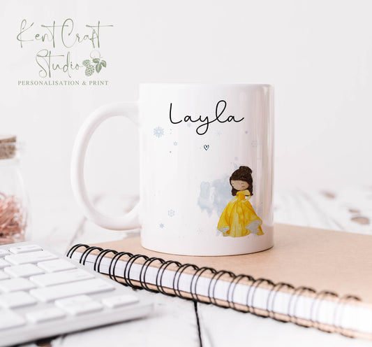 Personalised Fairy Tale Mug - Princess Gift - Beauty and the Beast Inspired