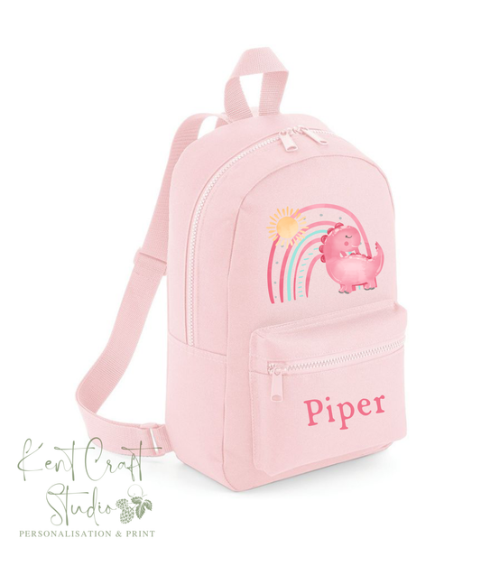 Personalised dinosaur backpack, Kids school bag, Personalised rucksack, Back to school, Children's bags