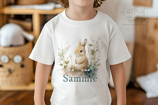 Personalised vintage style Easter T-shirt, Easter bunny clothing, Easter gift