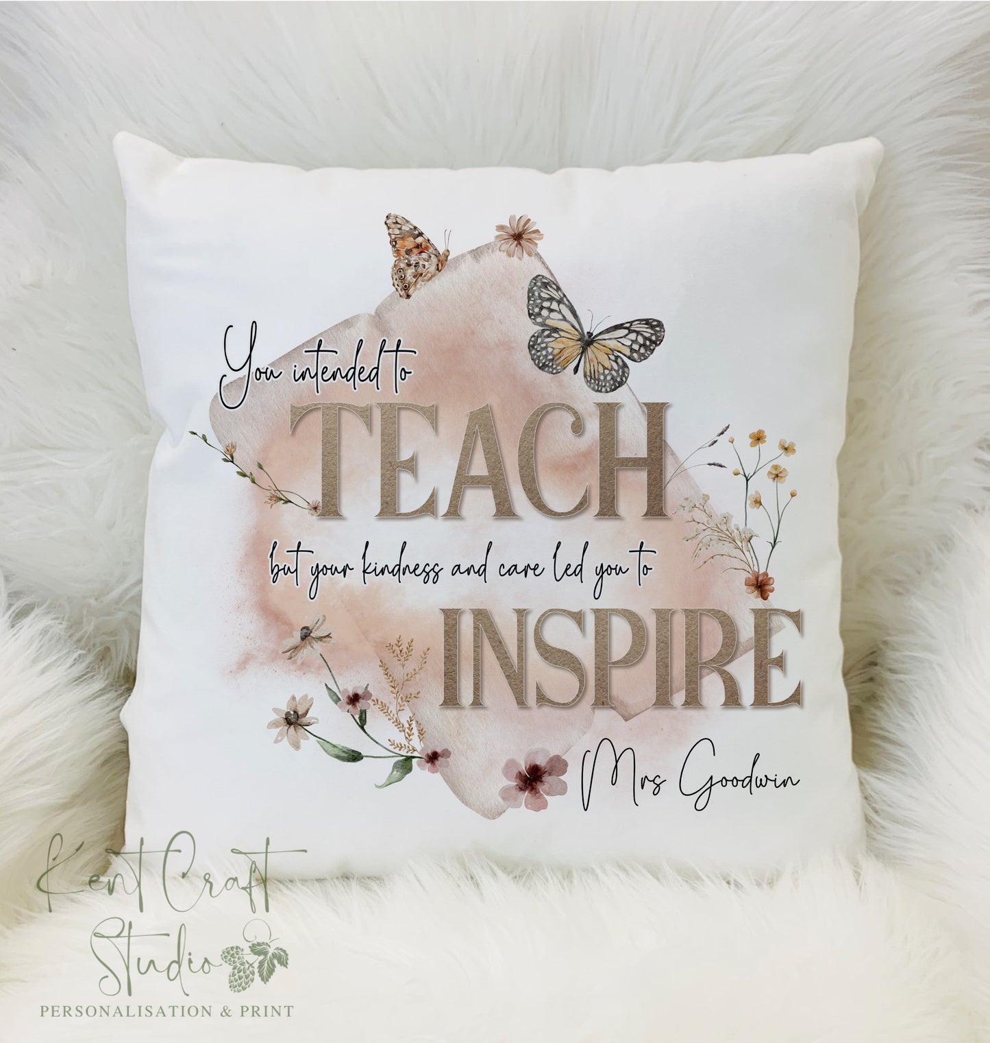 Personalised Teacher Inspiration Cushion Gift -  Teaching Assistant
