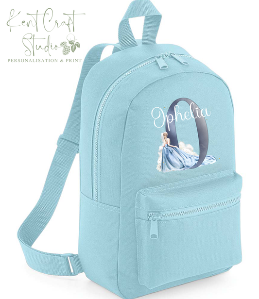 Personalised princess backpack, Kids school bag, Personalised rucksack, Back to school, Children's bags, Princess backpack