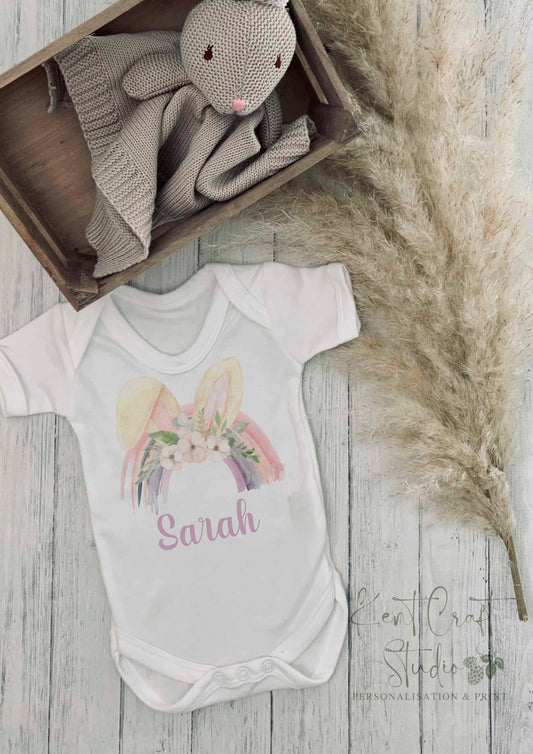 First Easter baby vest, Personalised Easter romper, Baby grow, First Easter gift