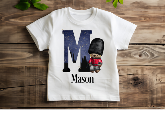 Personalised London Guard Teddy Bear T-shirt